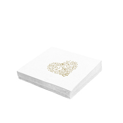 2-lagige Servietten „Hochzeit 1/4“, 33 x 33 cm, 50 Stück