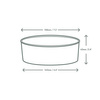 Kraftpapier-Salatschale, 1000 ml, Durchmesser 185 mm, 50 Stück