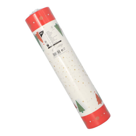 PREMIUM-Papiertischläufer auf Rolle, „Plain Christmas Trees“, 40 cm x 24 m, 1 Stück
