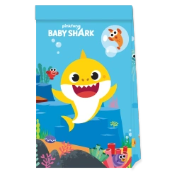 Papiertüten „Baby Shark“ 16 x 22 cm, 4 Stück