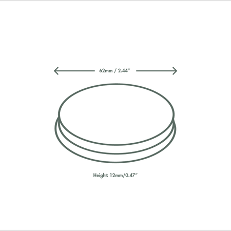 Runder Papierdeckel für Dip-Behälter, Durchmesser 62 mm, 50 Stück