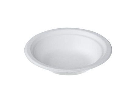 Schale aus Zuckerrohr, 400 ml, Durchmesser 17,8 cm, Höhe 4 cm, 50 Stück