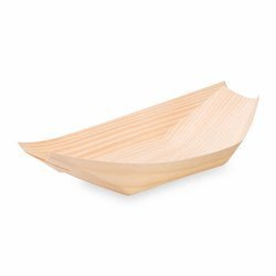 Holzschale „Boot“ 21,5 x 11 cm, 100 Stück