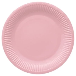 Runder Pappteller „Light Pink“, Durchmesser 23 cm, 8 Stück
