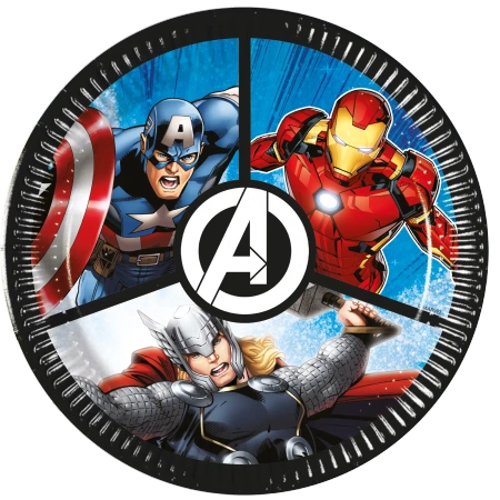 Pappteller „Avengers“, 20 cm, 8 Stück