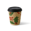 Wellpappe-Pappbecher, Dispersionsbeschichtung, „Christmas“, 250 ml, Durchmesser 80 mm, 25 Stück