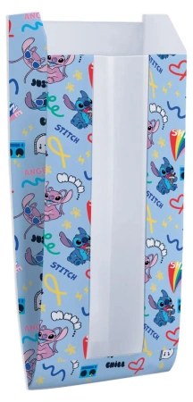 Papierbeutel mit Sichtfenster „Stitch & Angel“, 12 × 25 cm, 10 Stk.