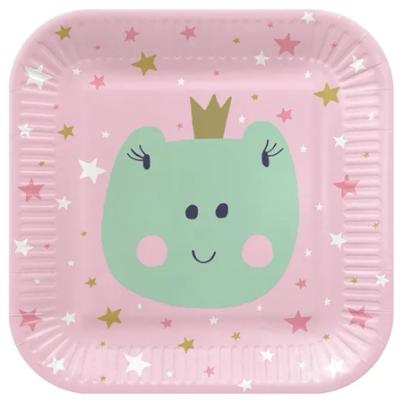 Quadratischer Pappteller „Magical Friends“, 23 x 23 cm, 10 Stück