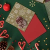 Premium-Airlaid-Servietten, „Snowflakes Gold“, 1/4, 40 x 40 cm, 50 Stück