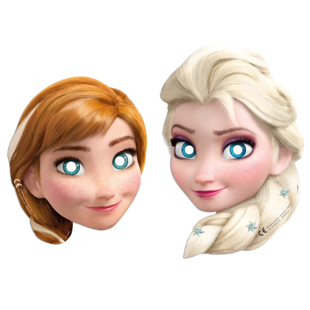 Papiermasken „Die Eiskönigin / Frozen“ (6 Stück)