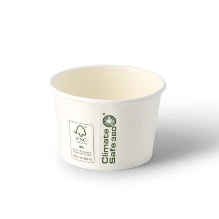 Weißer Papiereisbecher, 130 ml, Durchmesser 76 mm, 50 Stück