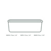 Rechteckiger Papierbehälter für Dispersionsmittel, 750 ml, 17,3 x 12,1 x 5,7 cm, 50 Stück