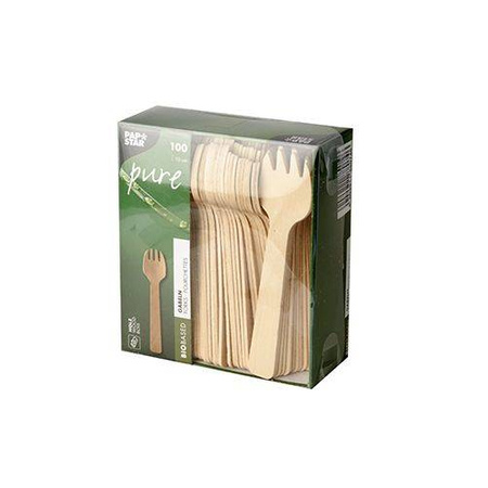 Holzgabeln, 10 cm, 100 Stück