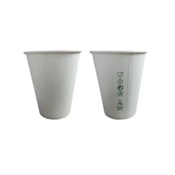 Weißer Papierbecher, Dispersionspapier, 350 ml, Durchmesser 90 mm, 50 Stück