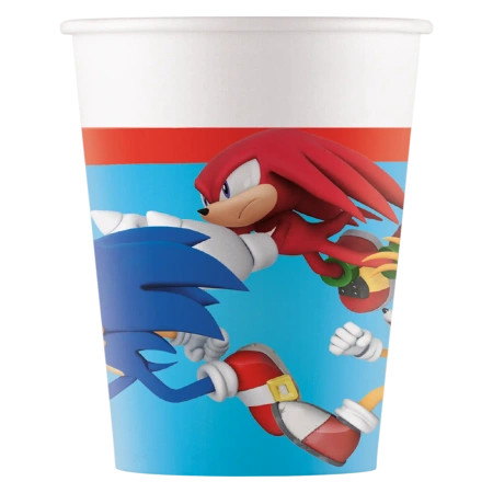 Papierbecher „Sonic SEGA“, 200 ml, 8 Stück