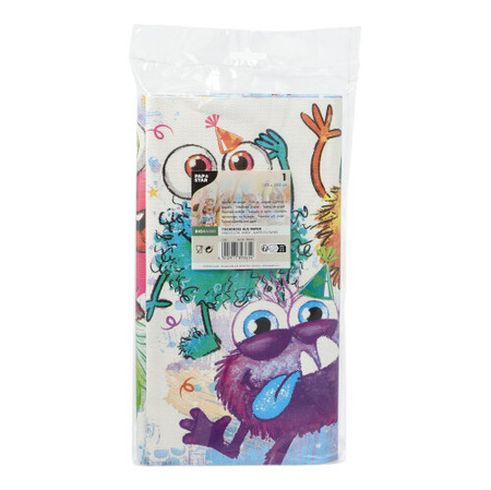 Faltbare Papiertischdecke „Funny Monsters“, 120 x 180 cm, 1 Stück