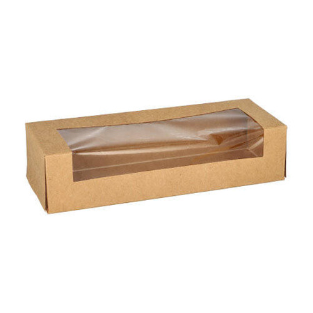 Sushi-Box mit Sichtfenster, 19,5 x 7 x 4,5 cm, 25 Stück