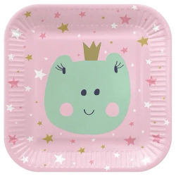 Quadratischer Pappteller „Magical Friends“, 23 x 23 cm, 10 Stück