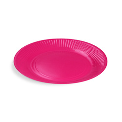 Runder Pappteller, fuchsia/rosa, Durchmesser 23 cm, 10 Stück