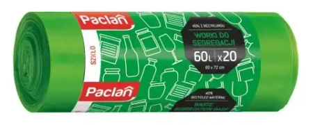 Paclan-Säcke für die Mülltrennung (Grün), 60 l, 20 Stück