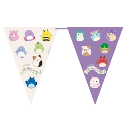 Papierflaggen-Girlande „Squishmallows“, 2,3 m, 1 Stück