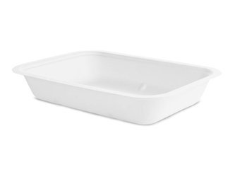 Behälter aus Zuckerrohr, 1200 ml, 25 x 18 x 4,3 cm, Serie „5“, 50 Stück