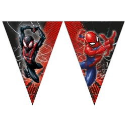 Papierflaggen-Girlande „Spider-Man“, 2,3 m, 1 Stück