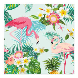 3-lagige Servietten „Flamingos 1/4“, 33 x 33 cm, 20 Stück
