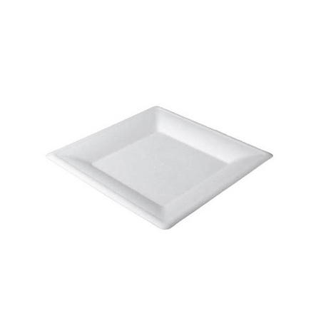 Teller aus Zuckerrohr, 15,5 x 15,5 cm, 50 Stück