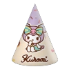 Papierhütchen „Hello Kitty & Kuromi“, 6 Stück