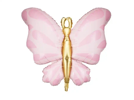 Folienballon "Rosa Schmetterling", 69 x 69 cm, 1 Stk.
