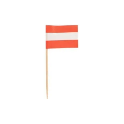 Party-Zahnstocher mit österreichischer Flagge, Länge 8 cm, 200 Stück