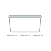 Rechteckiger schwarzer Papierbehälter für Dispersionsmittel, 1000 ml, 17,3 x 12,1 x 7,5 cm, 50 Stück