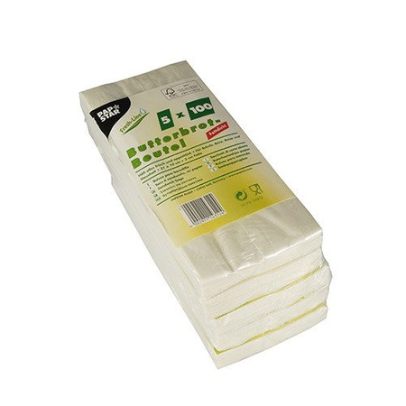 Weiße Papiertüte für das Frühstück, 10+3 x 21 cm, 500 Stück