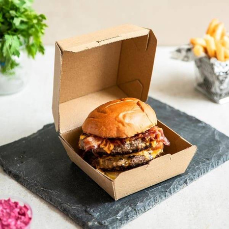 Thermobox für Burger, 13 x 13 x 8 cm, 50 Stück