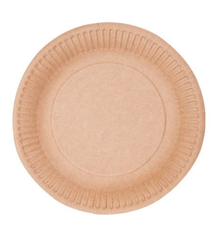 Runder Kraftpapier-Teller, 15 cm, 100 Stück