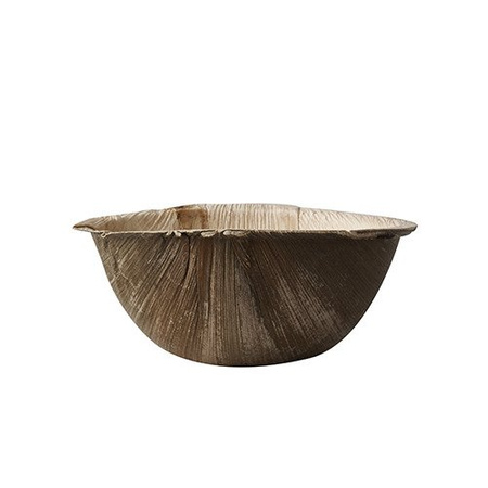 Schale aus Palmblättern, 425 ml, Durchmesser 15 cm, Höhe 6,5 cm, 25 Stück