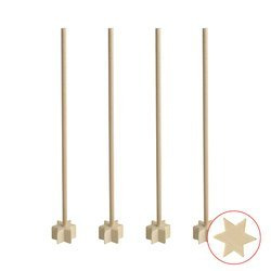Holz-Cocktailrührer „Star“, 17 cm, 50 Stück