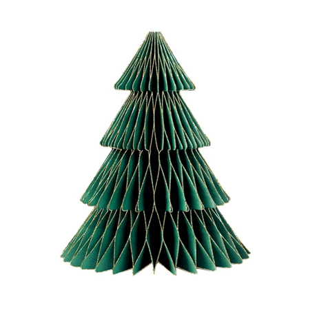 Zwei Weihnachtsbäume aus Papier, 9 x 20 cm + 13 x 30 cm