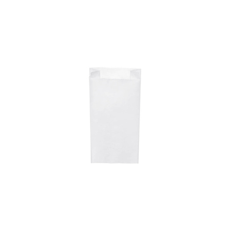 Weiße Papiertüte für Frühstücksbrötchen, 0,5 kg, 10+5 x 22 cm, 1000 Stück