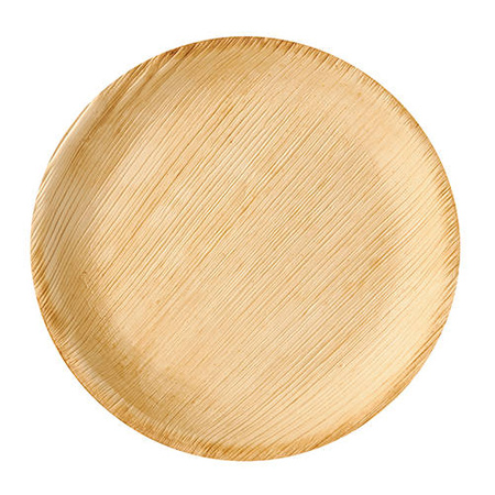 Runder Teller aus Palmblättern, 23 x 2,5 cm, 6 Stück