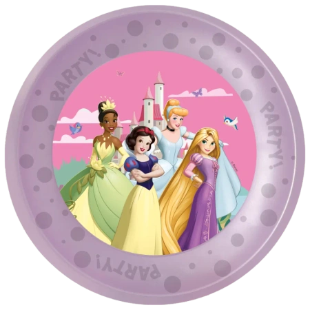 Mehrwegteller „Disney‑Prinzessinnen“, 21 cm, 4 Stück