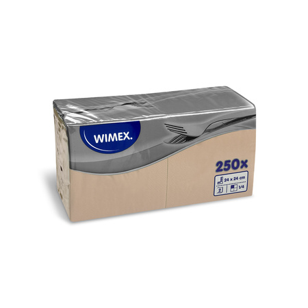 2-lagige Servietten, beige, 1/4, 24 x 24 cm, 250 Stück