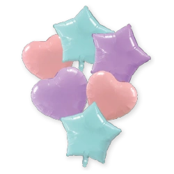 Folienballon „Pastel Bouquet“, 46 cm, 1 Stück