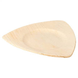 Dreieckiger Teller aus Palmblättern, 15 x 13 cm, 25 Stück