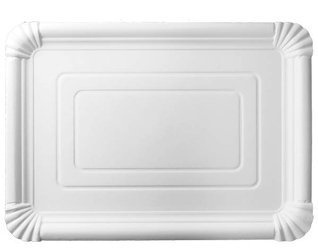 Weißes Papiertablett, 24 x 34 cm, 125 Stück