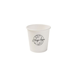 Weißer Pappbecher, Dispersionsdruck, 120 ml, Durchmesser 62 mm, EIGENER AUFDRUCK, 2000 Stück