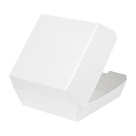 Thermobox für Burger, Weiß, Größe „XL“, 17,6 x 16,8 x 7,8 cm, 50 Stück