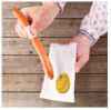 Weißes Papiertablett mit abreißbarem Wursthalter, 18+3 x 8 cm, 250 Stück