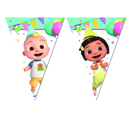 Papierflaggen-Girlande „CoComelon“, 2,3 m, 1 Stück